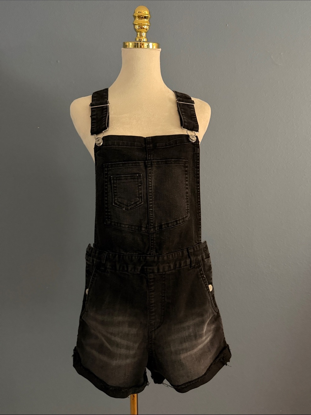 Love Tree Charcoal Denim Overalls